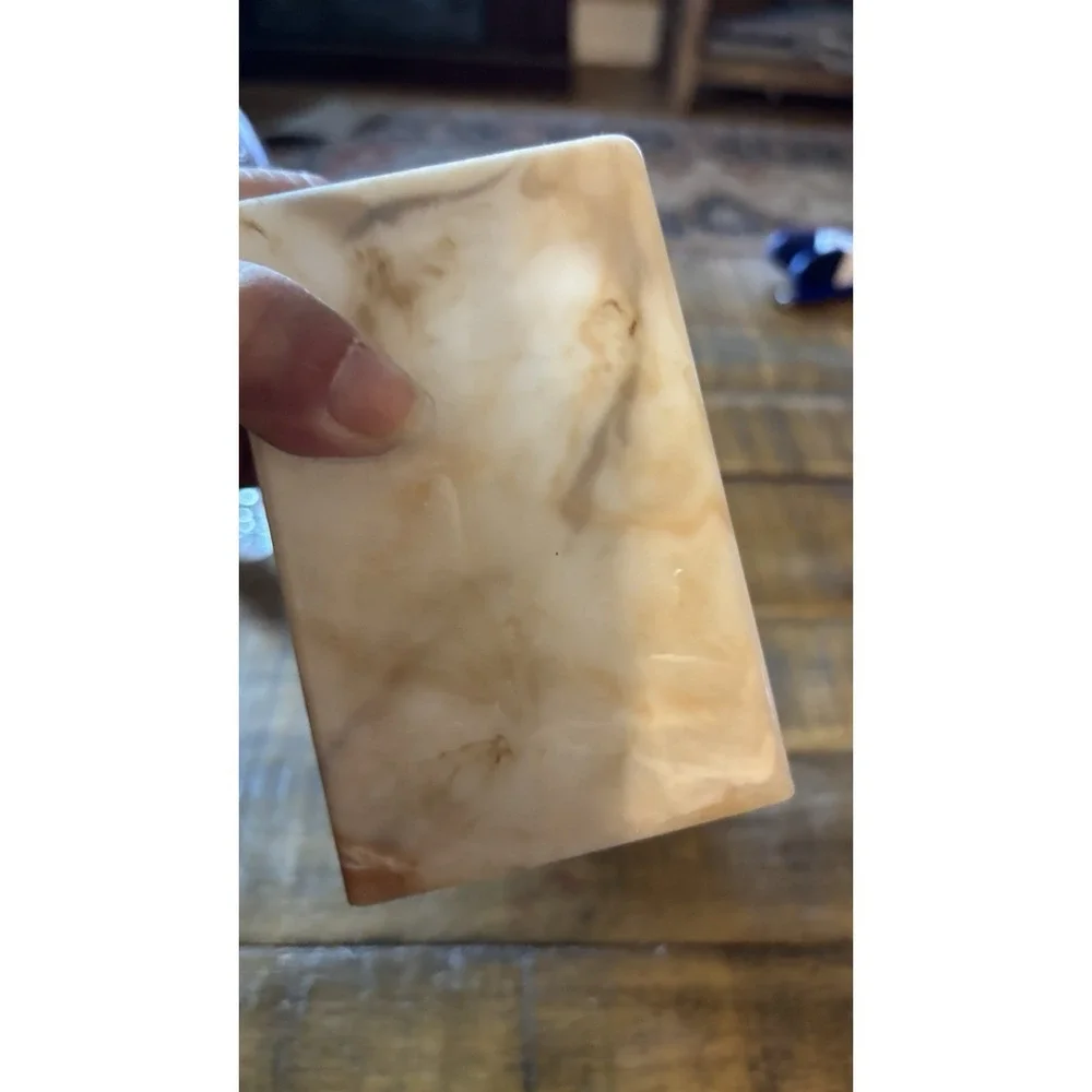Vintage Dixie Cup Bathroom Countertop Pop Up Dispenser Faux Marble 3 oz Cup 80s